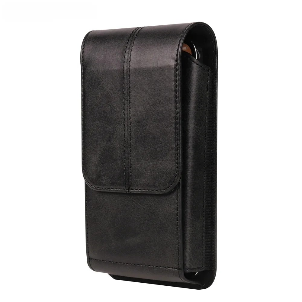 FULAIKATE Nowa pionowa torba na telefon Crazy Horse do iPhone'a 15 Pro Max Męska skórzana torba do Samsunga S24 Ultra 6.1-7.2" — zdjęcie produktu 7