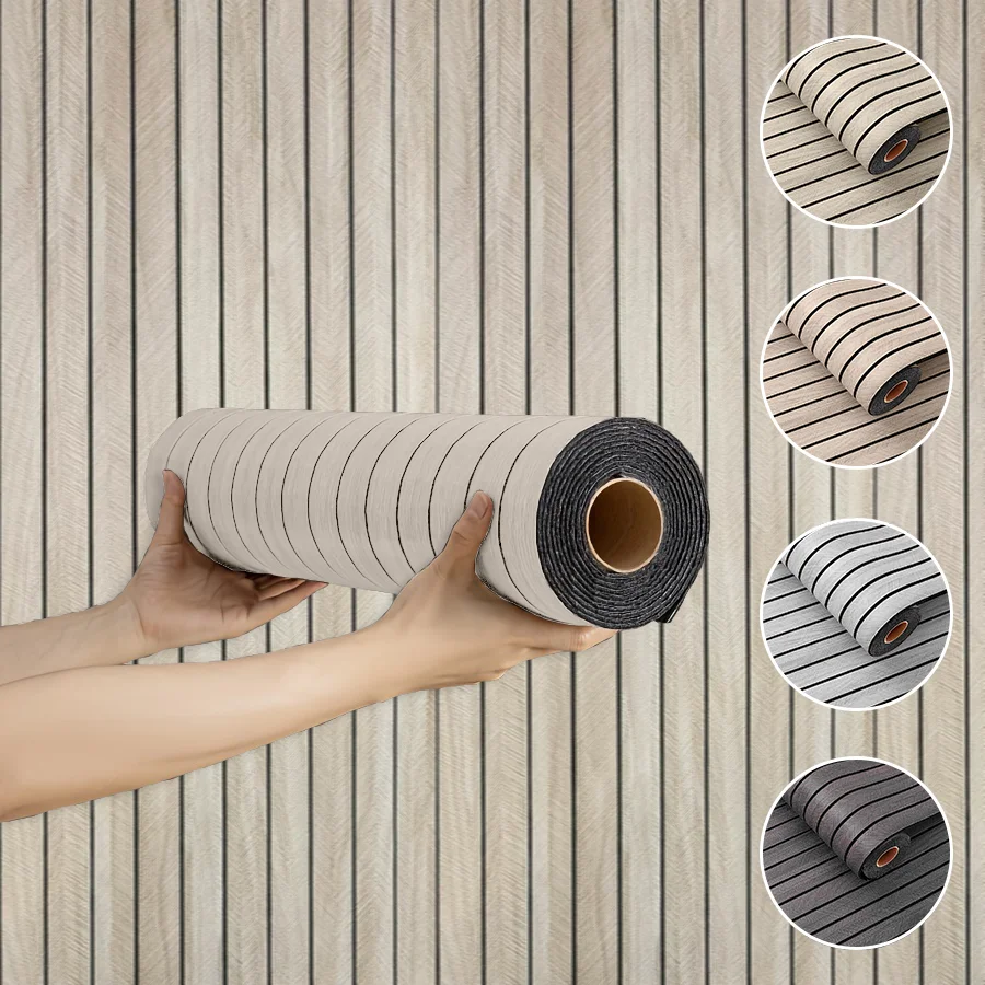 Vertical Wood Grain Peel and Stick Wallpaper Self Adhesive Waterproof Removable Contact Paper for Home Bedroom Living Room Decor