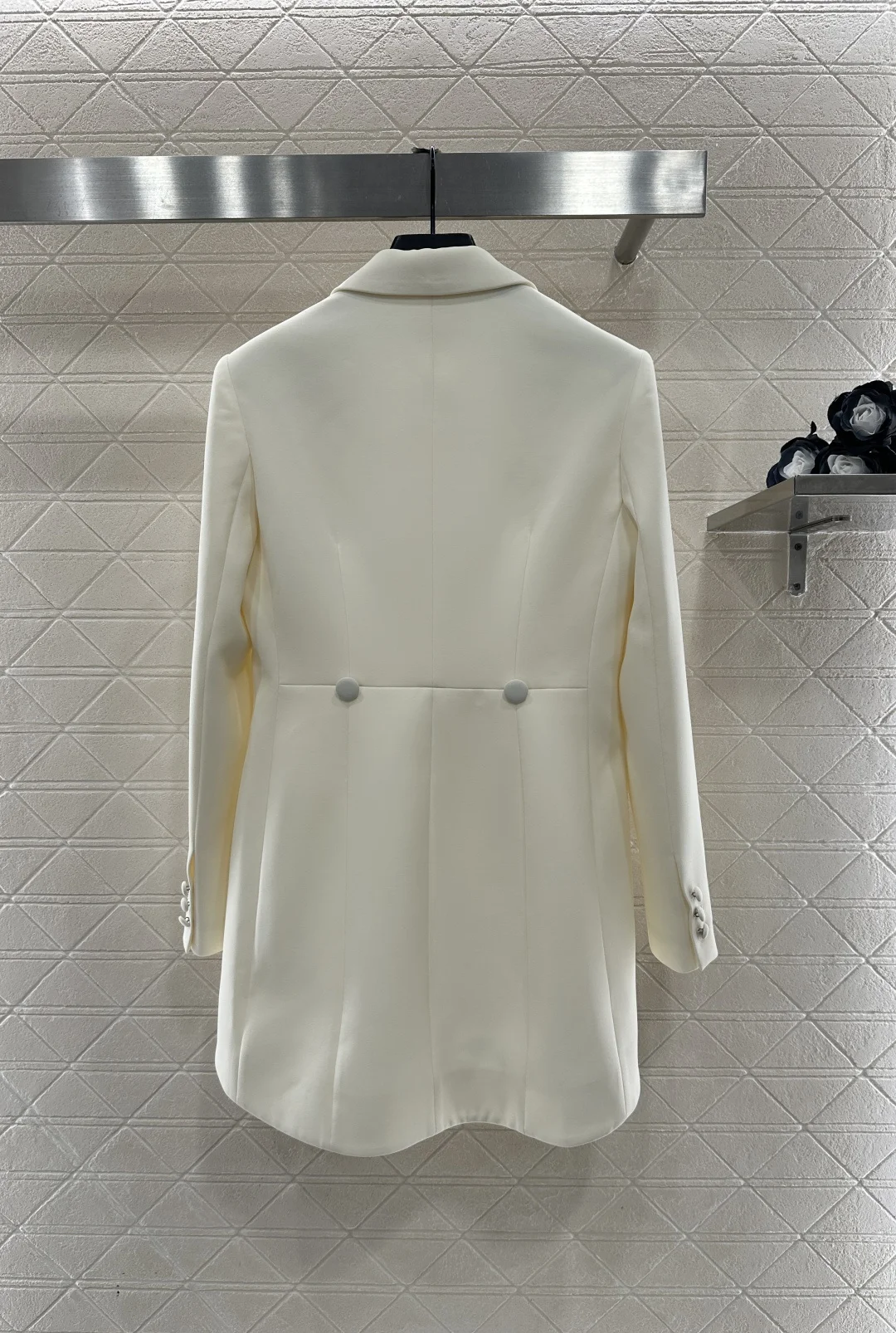 

New women's collar, waist cinched mid length suit jacket, waist cinched three-dimensional mid length version jacket