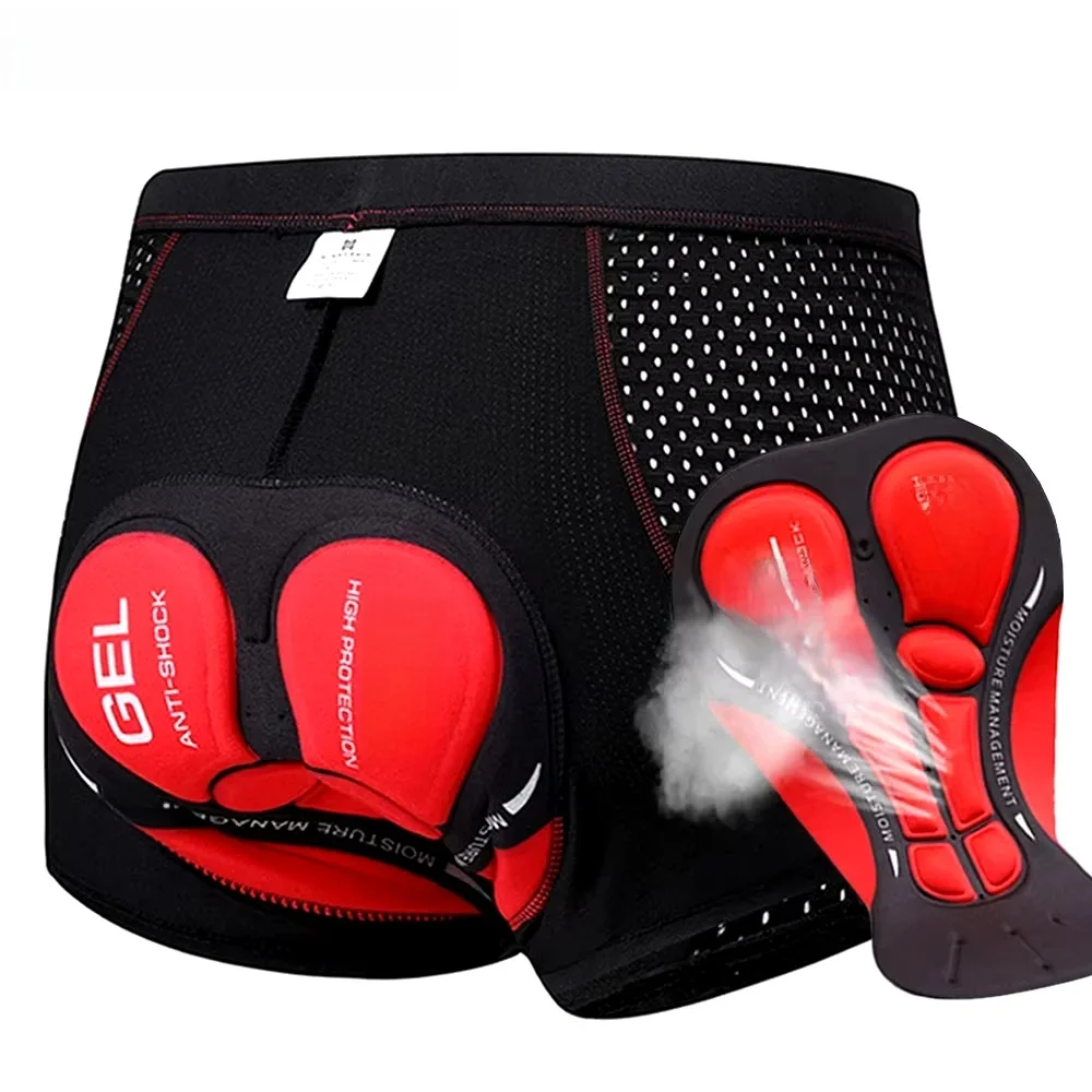 AliExpress NEWBOLER Cycling Shorts Breathable Mesh Cycling Underwear 5D Gel Pad Shockproof MTB Bike Shorts Man Shorts