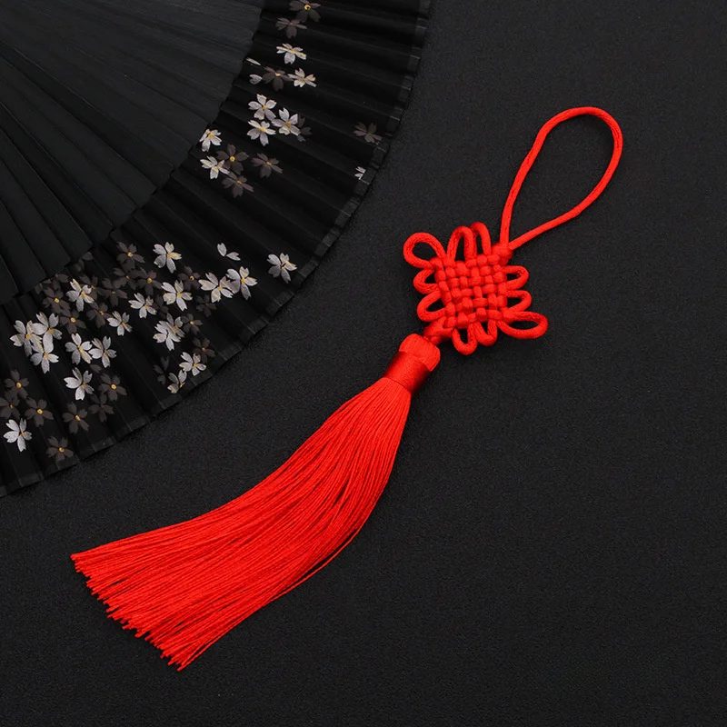 

10 Chinese Knot Fringe Hand-woven Pendant 2025 New Year Pendant 8.2 "Red fringe Pendant Perfect for home Living Room Office deco