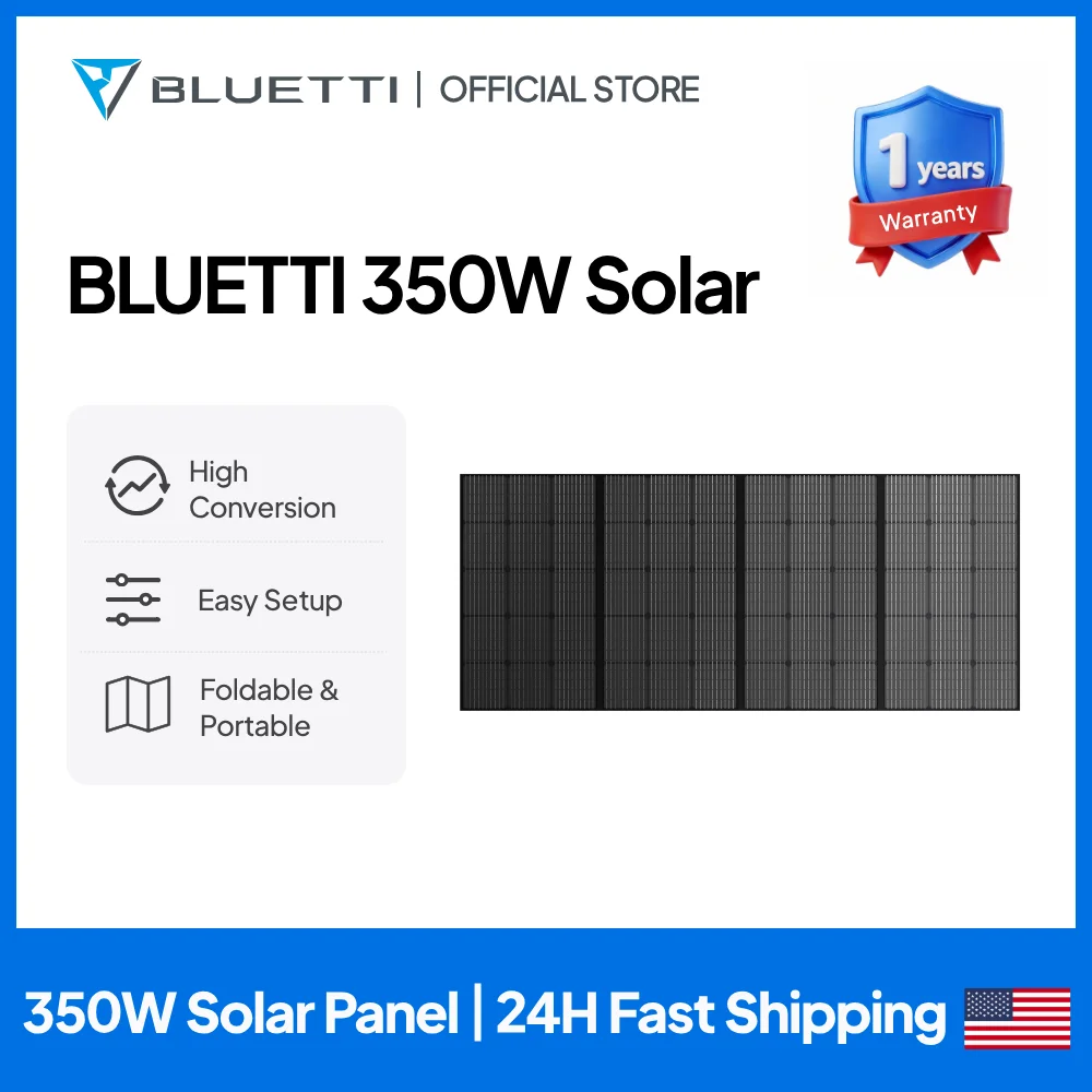 

BLUETTI 350 Вт Солнечная панель Высокоэффективное солнечное зарядное устройство для кемпинга Открытый источник питания Портативная солнечная панель