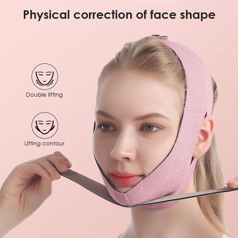 Face-lift with Sleep Face V Shaper Facial Slimming Bandage Relaxation Shape Lift Reduce Double Chin Face Thining Band Massage