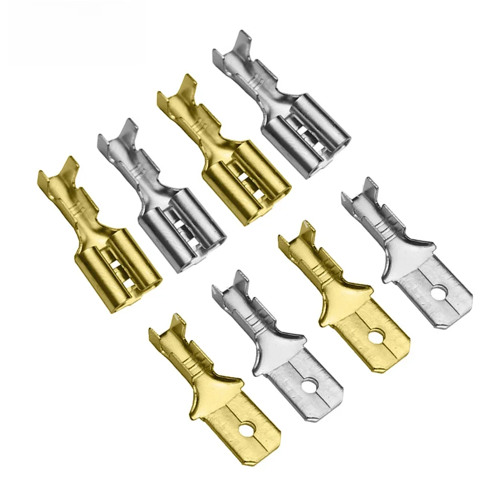 Box-Stecker Buchse 2.8/4.8/6,3mm Crimp klemmen isoliert versiegelte blanke Anschluss feder blätter