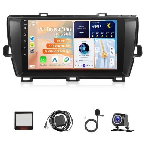 9 inch Touchscreen Android Car Radio for (JBL Version) Toyota Prius 2010 2011 2012 2013 2014 2015 Carplay Android Auto