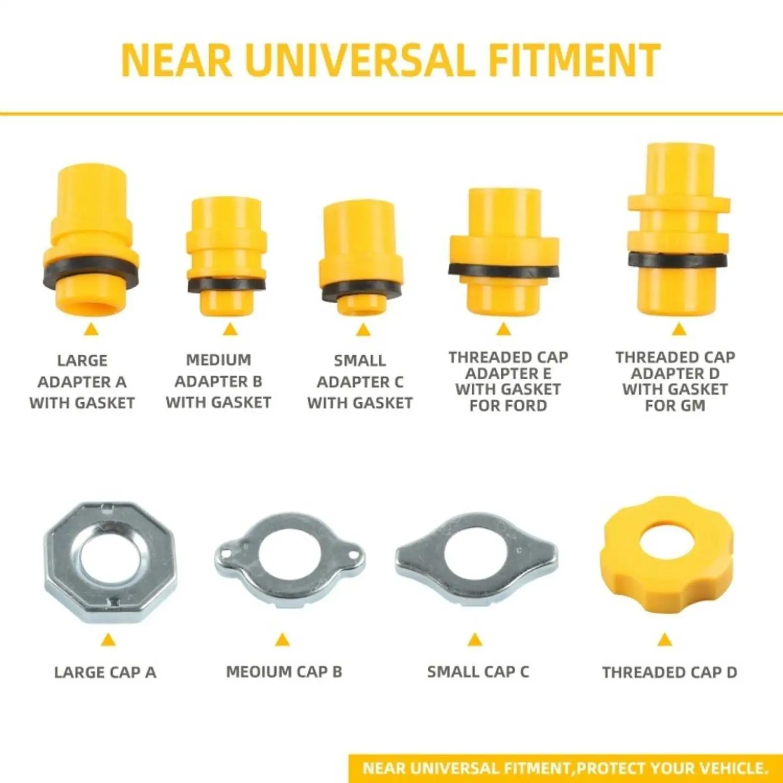 19pcs Generic Leakproof Coolant Funnel Set Vehicle Sturdy Radiator Bleeder Set Coolant Refilling Funnel Coolant Filling Funnel