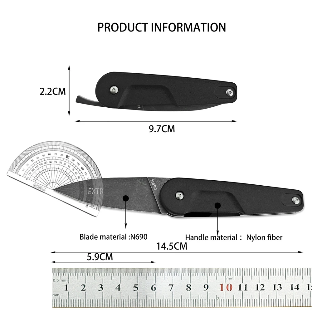 Extrema R BDØ Everyday Carry Kompaktes Klappmesser D2 Stonewashed Blade G10 Griff Jagd Camping Outdoor Taschenmesser