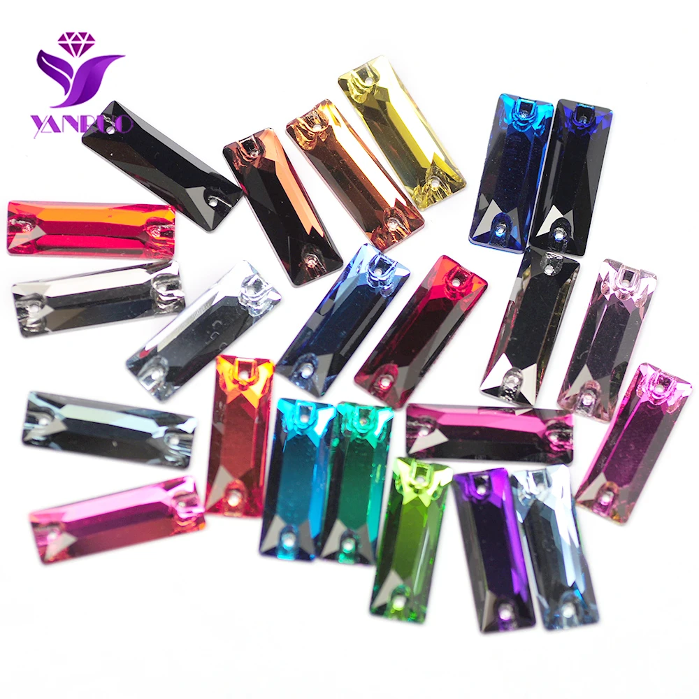 YANRUO 3255 Cosmic Baguette Alle Farben Aufnähsteine Glas-Strasssteine für Trikotkleider, zum Aufnähen von Strasssteinen für Kleidung – Detail 33