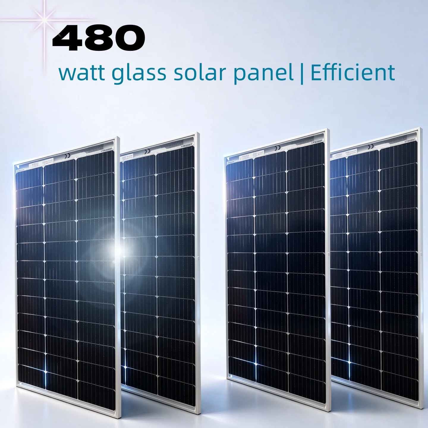 480 Watt (120W * 4 Stück) JINGYANG PV Transparente Glas-Photovoltaikpaneele, netzunabhängige Stromerzeugungsplatten für Innenhöfe, Wintergärten und Wohnmobile