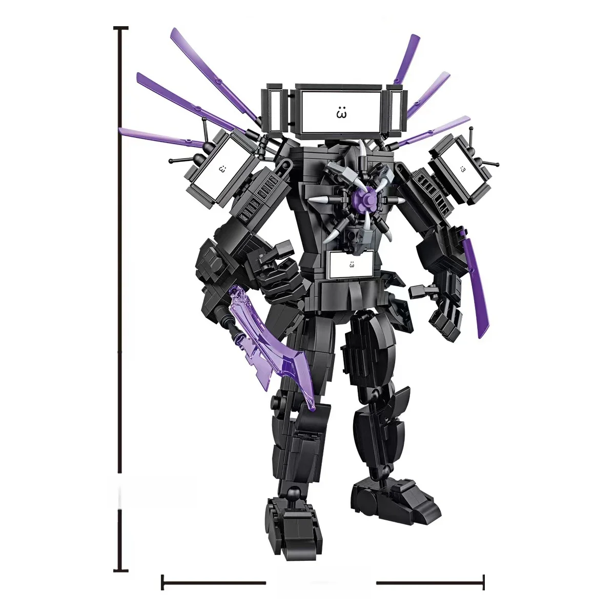 Dark Tv Mann Plus Skibidi Wc Mann MOC Bausteine Spielzeug Titan Uhr Mann Weibliche Modell Diy