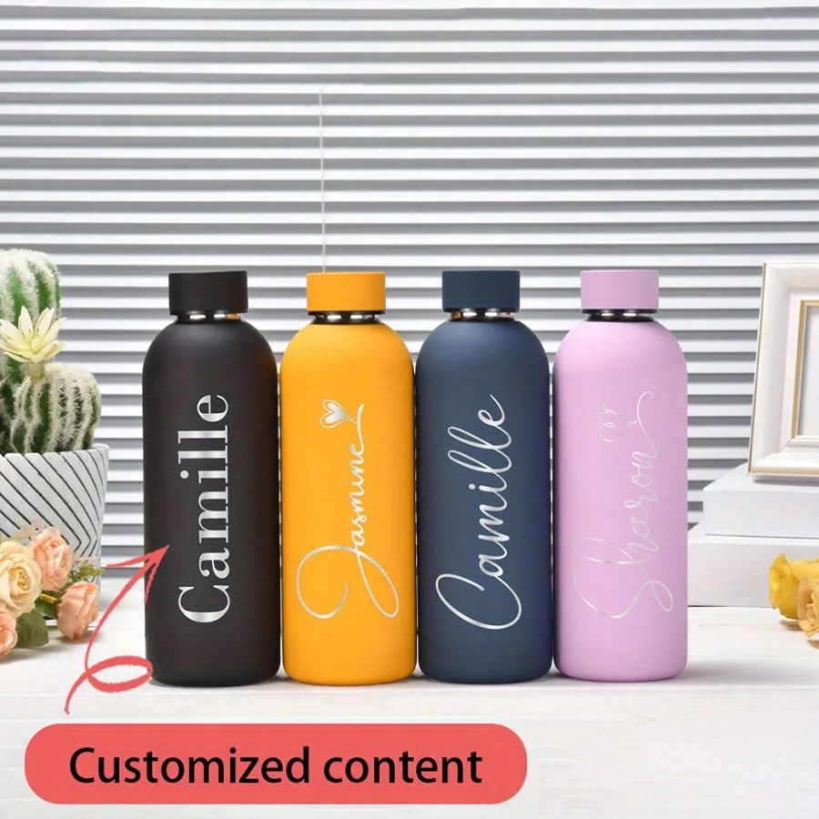 2026 New Custom Engraved Name Insulated Water Bottle Stainless Steel Vacuum Flask Gift for Bridesmaid Graduation,Christmas Gift.