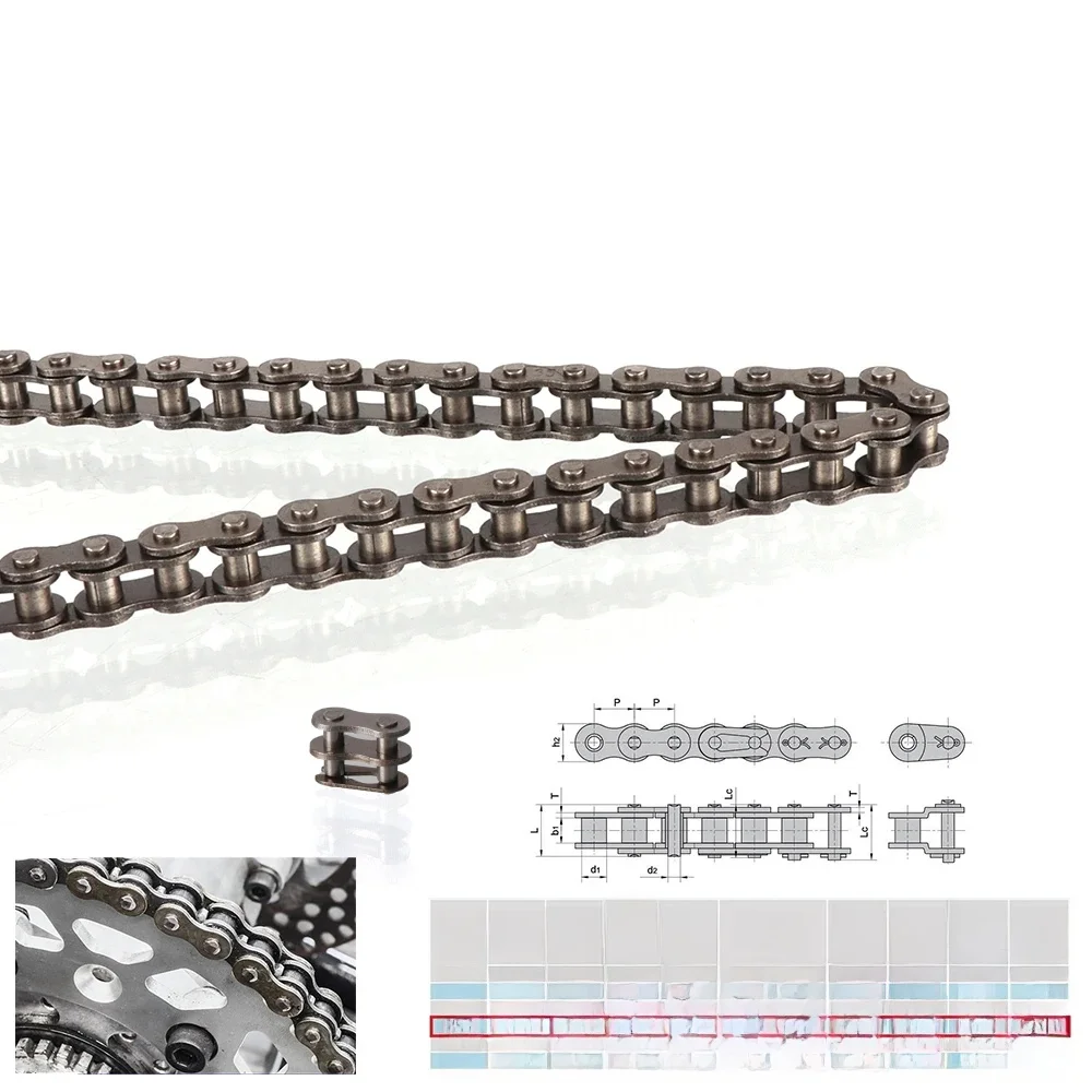 AliExpress NONE #35 Roller Chain With Connecting Links For Baja Doodle Bug Motovox Mini Bike Bycicle Harbor Freight Predator 212cc Go Kart Parts