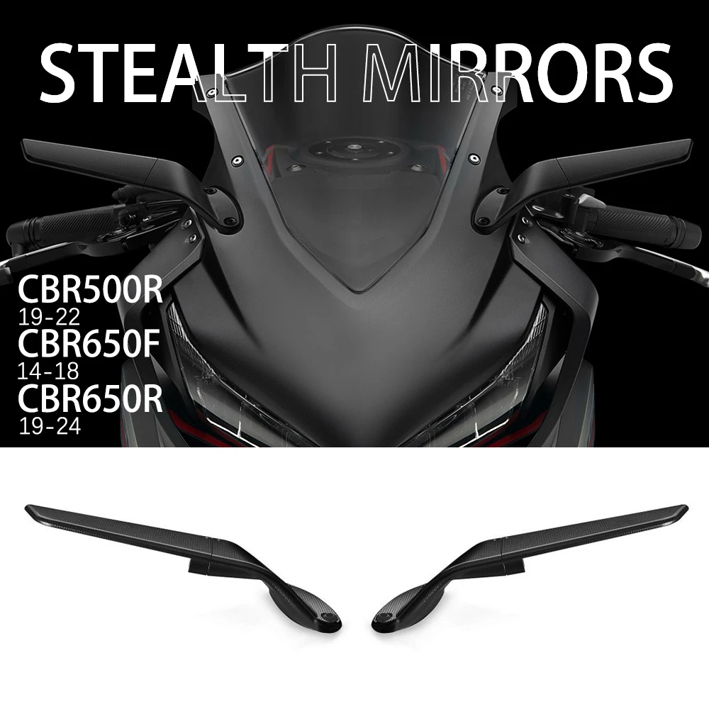 

for Honda CBR500R CBR650F CBR650R Motorcycle Rearview Mirrors Stealth Mirrors Sport Winglet Mirror Kit Adjustable Stealth Mirror