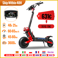 X7/X7PRO 3600W Electric Scooter 60-65km/h Dual 1800W Motor Escooter 11Inch 48V 21Ah  45-60km Mileage Foldable Electric Scooter