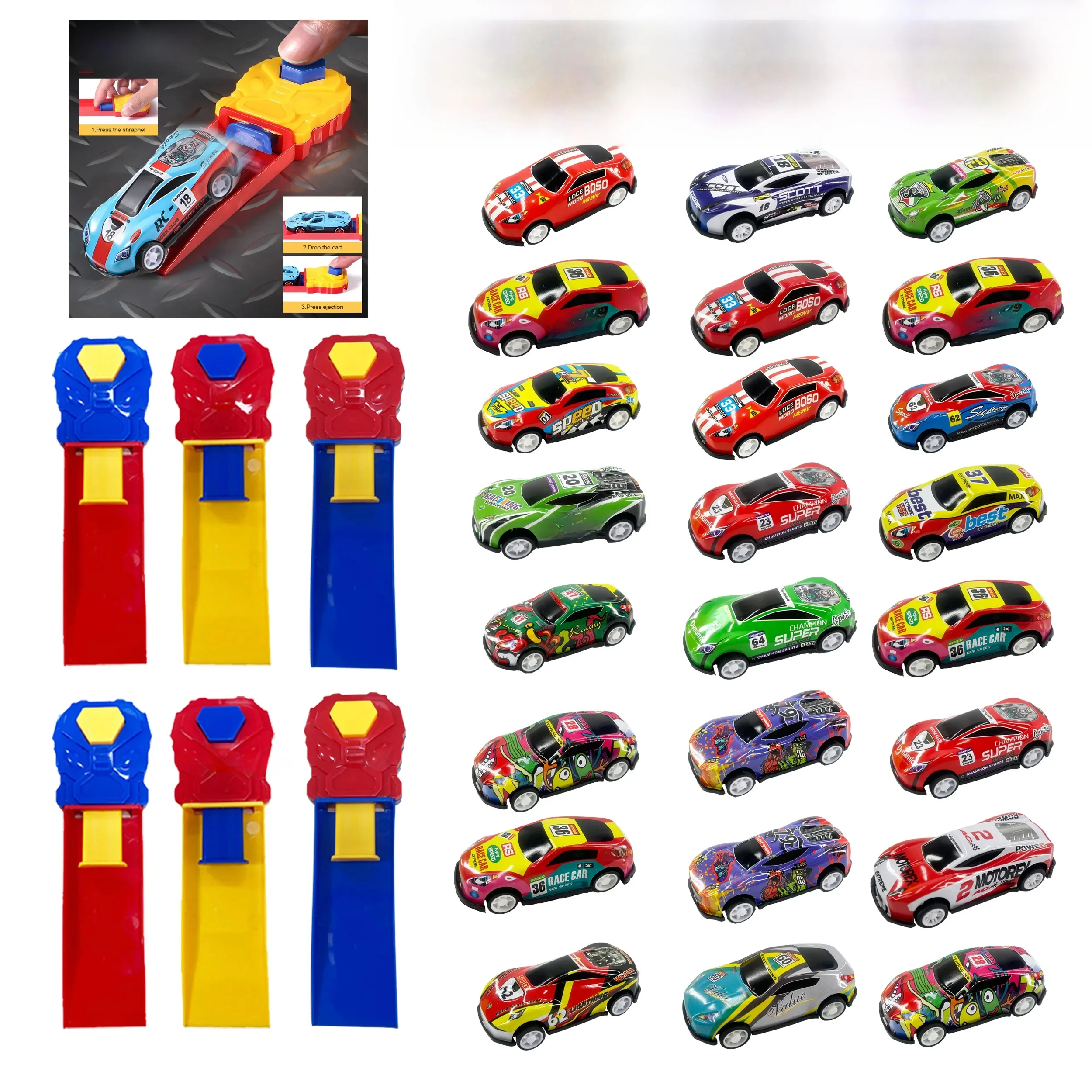 Catapulte de course en alliage, voiture jouet de course, formation des compétences pratiques, développement de l'intelligence cérébrale, jouet scientifique et éducatif puzzle