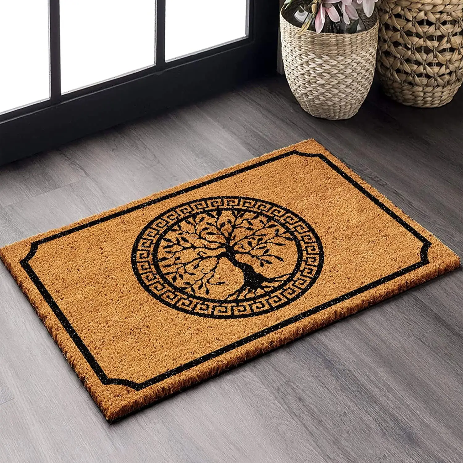 

Tree of Life Pattern Doormat 40x60cm Doormat Welcome Letters Anti-Slip Doormat Carpet Doormat Letters Flannel Outdoor Kitchen