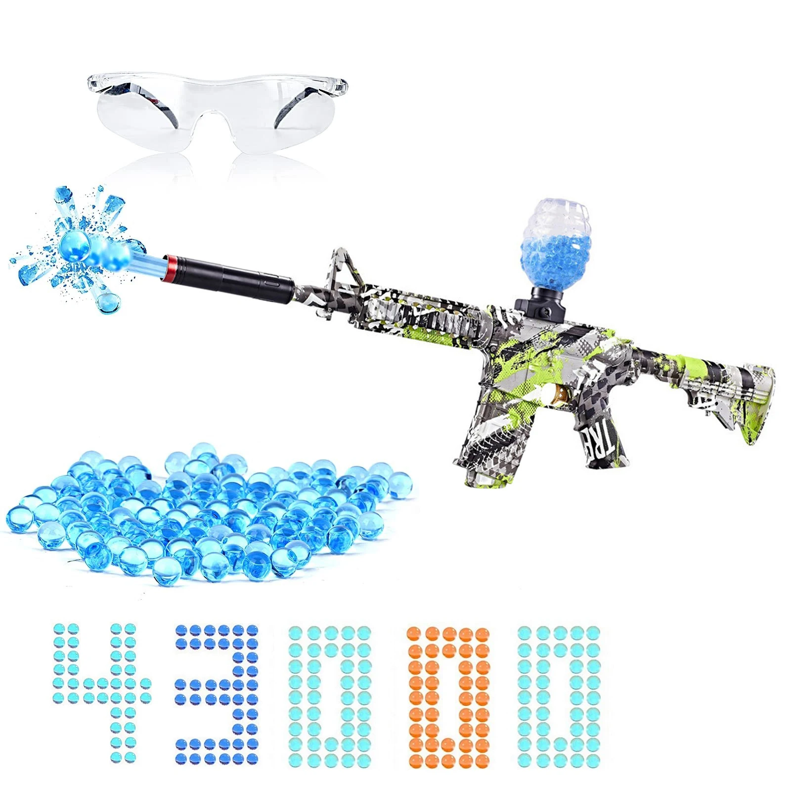 Graffiti Electric Gel Bal Gun Toys Water Gel Ball Beads M416 Shooter Rifle CS Fighting Airsoft Outdoor Game for Children Adult