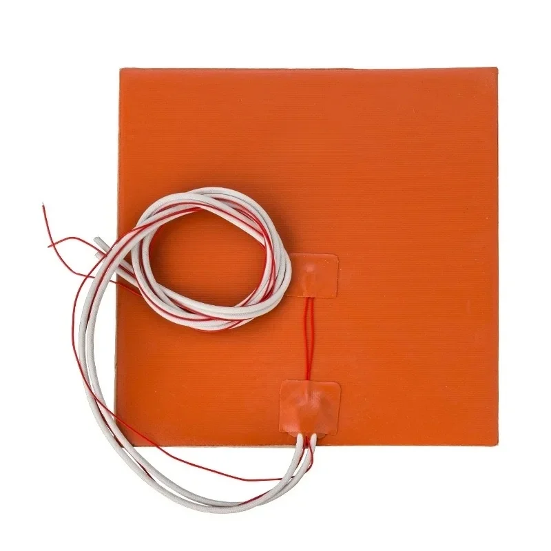 Coussinets chauffants électriques en caoutchouc de Silicone, 12V 24V 110V 220V, plaque chauffante, tapis de cuisson adhésif, capteur de température à thermistance NTC 100K