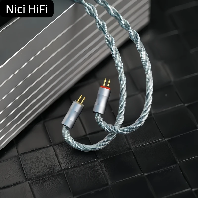 Câble de bien-être HiFi Nici câble de mise à niveau pour casque intra-auriculaire 0.78 2pin/mmcx/ie900/HD800 pour Delci Explorer DaVinci Himalaya