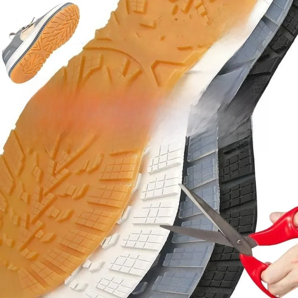 1 paire de semelles de chaussures en caoutchouc antidérapantes pour baskets, semelles de réparation résistantes à l'usure, coussinets de chaussures épais et flexibles, autocollants de semelle