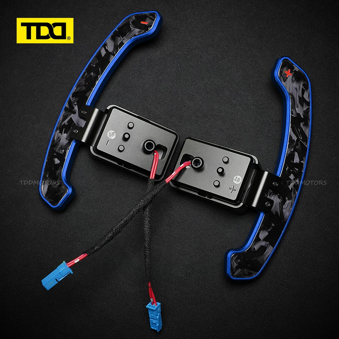 

TDD Glossy Carbon Fiber Magnetic Paddle Shifter For BMW M3 M5 X3 X5 F20 F30 F32 F80 G20 G30 G87 G80 Aluminum Alloy Back Cover