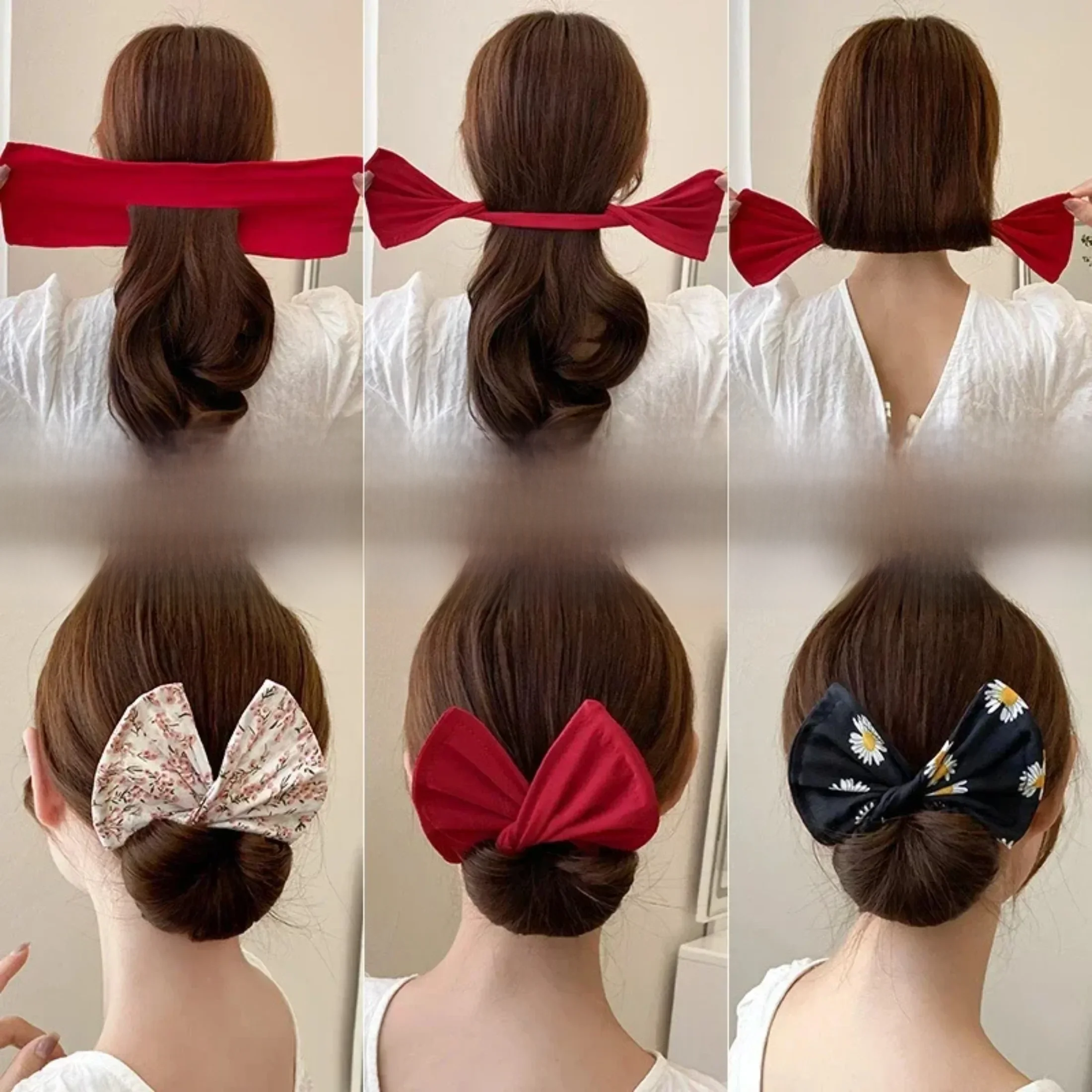Haarnadelgerät in Schleifenform für Damen, süße und schöne Haarnadel, schneller Haarknoten,