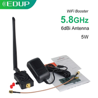 EDUP WiFi Booster 5.8G 5W Wireless Amplifier Long Range Wi-Fi Repeater for Outdoor Home Single Repeater 6dbi Antenna 802.11b/g/n