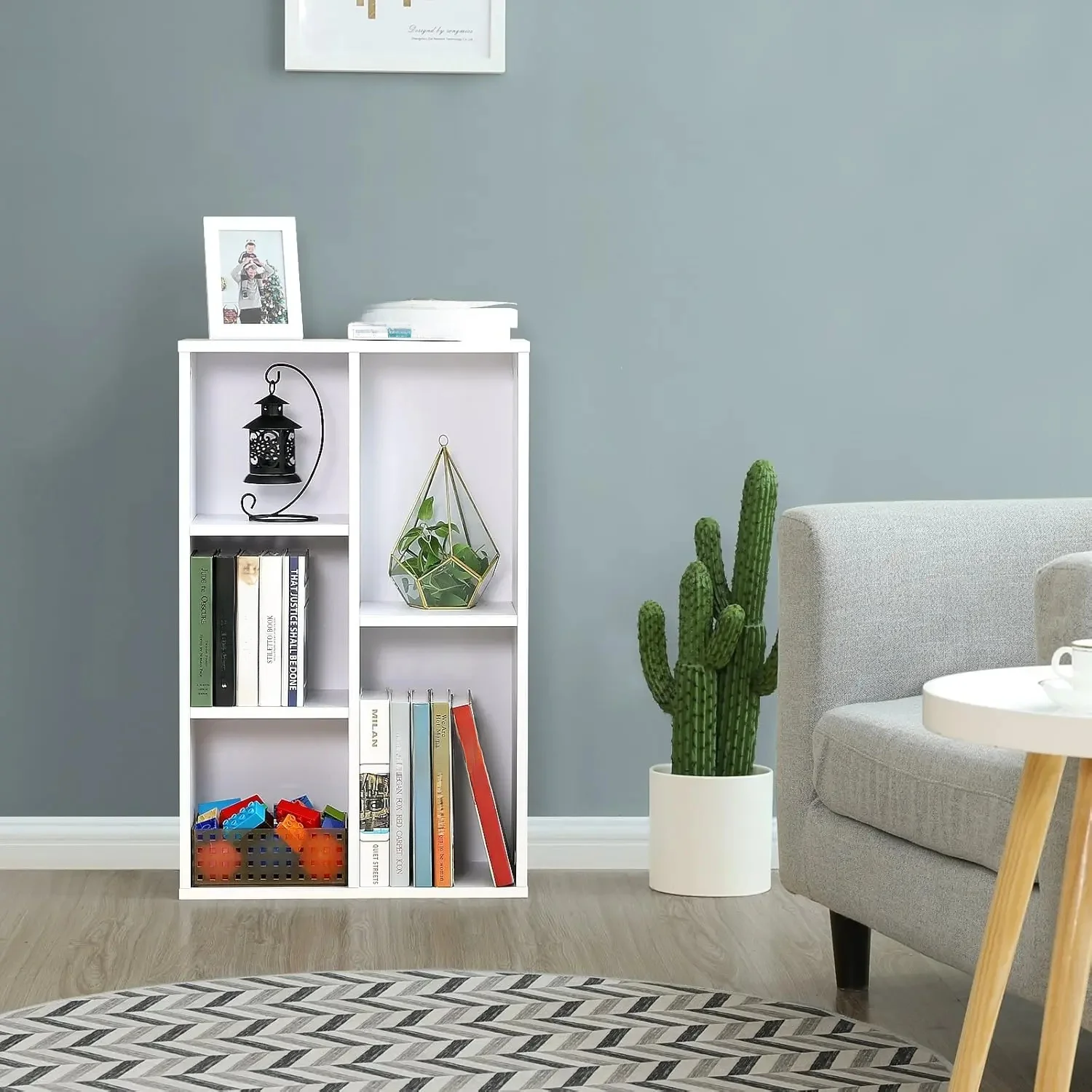 VASAGLEBücherregal Standregal mit 5 Fächern, 24 x 50 x 80 cm