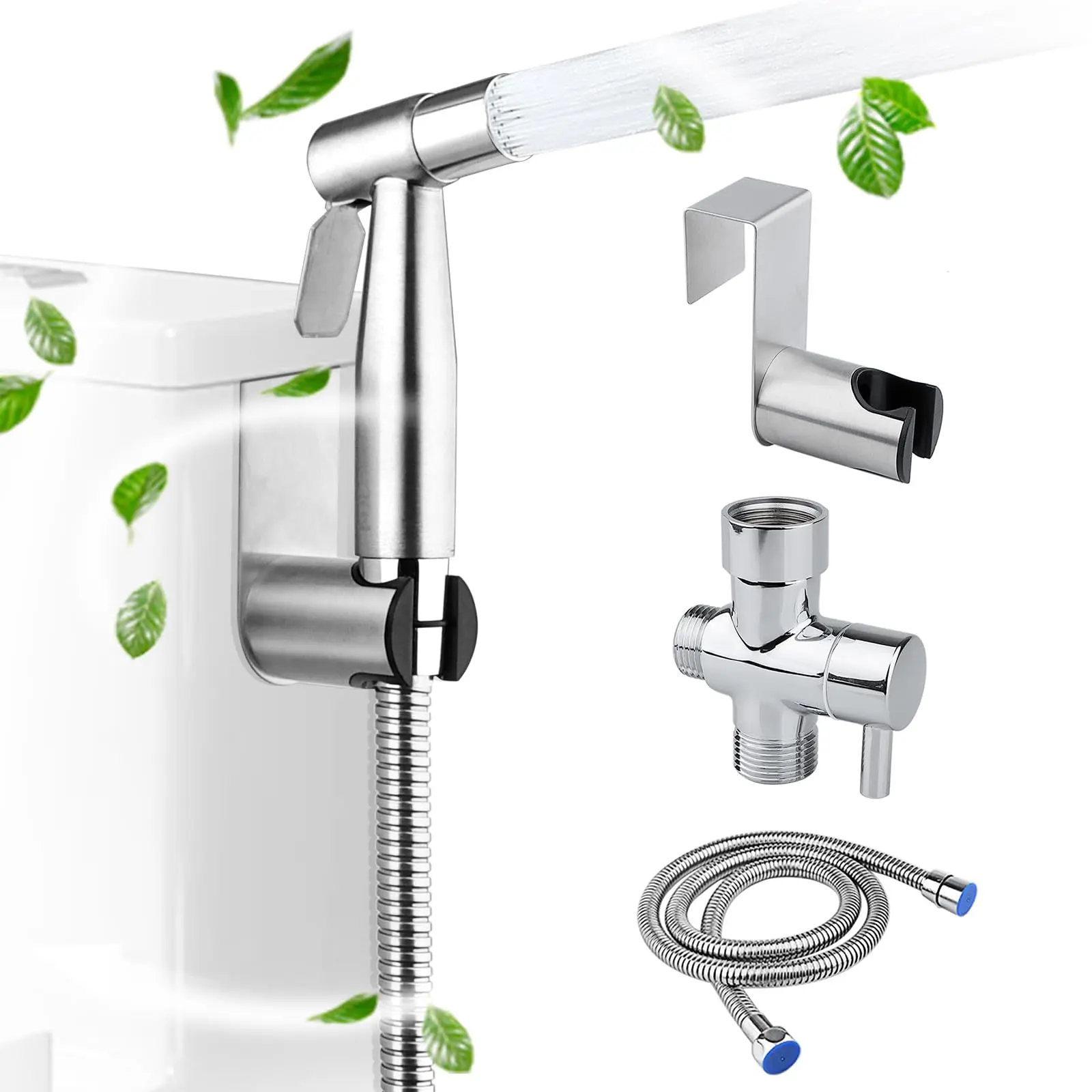 Handheld Stainless Steel Toilet Spray Gun, Bidet Sprayer, Shower Head, Anal Cleaning Washer, WC, Bathroom Douche Fixture