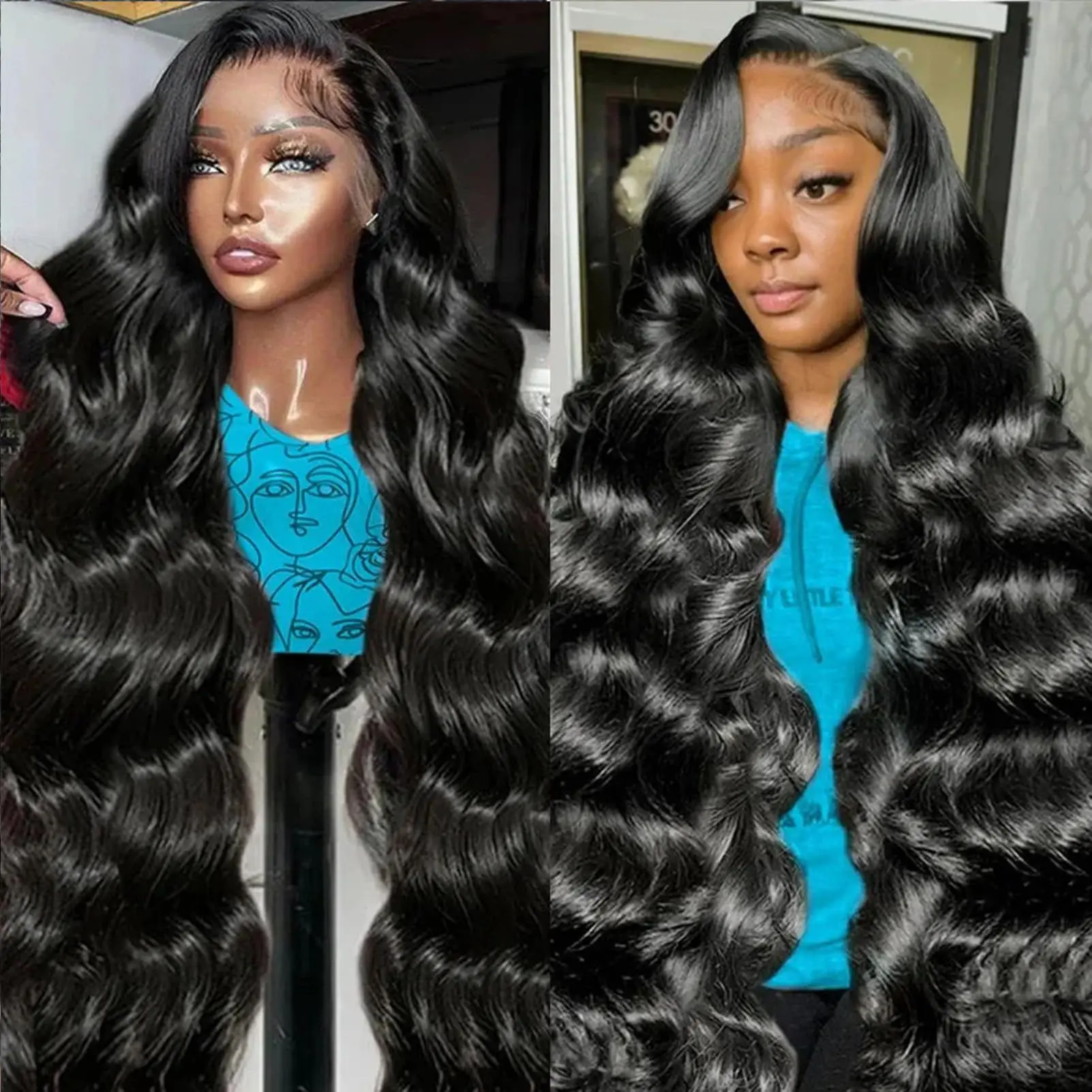 32-calowe HD Transparen Lace Front Wigs Human Hair 13x6 13x4 Body Wave Lace Frontal Wigs Human Hair for Black Women