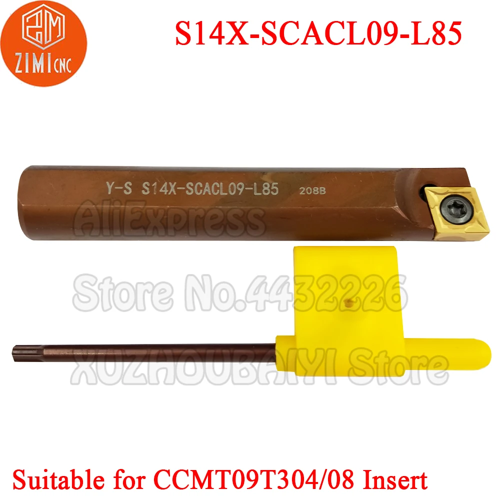 

1p S14X-SCACL09-L85 S14X SCACL09-L85 S14X SCACL09 L85 Turning Tools Cutter Toolholder and CCMT09T304 CCMT09T308 Carbide Insert