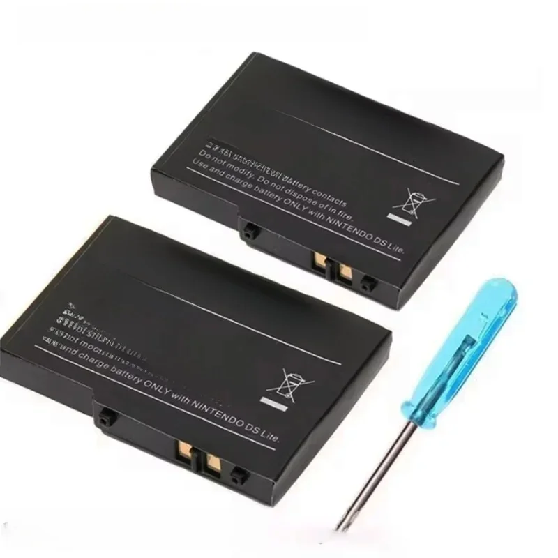 Batterie Rechargeable pour Nintendo 2000mAh NDS DS Lite batterie de remplacement avec tournevis pour batterie NDSL DSL pour NDSL