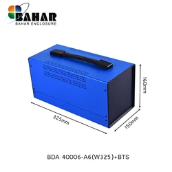 Bahar Enclosure Iron Case Wire Connection Box Metal Instrument Case Project Housing For Electronics Battery Box BDA40006-W325