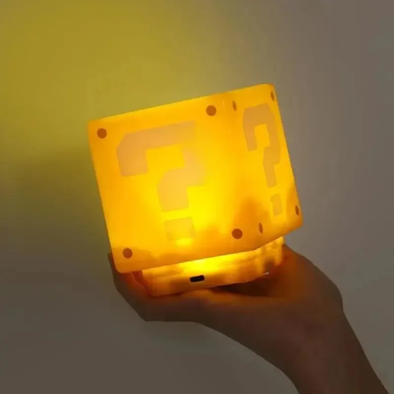 LED Vraagteken Baksteen Nachtlampje Met Muziek USB Opladen Bureaulamp Licht Verjaardag Kerstcadeaus - afbeelding 2