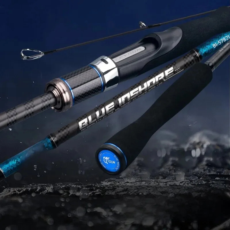 Niebieskie wędki INSHORE Inshore Breakwater Bass Rod S782L S862ML S902ML słonowodne lekkie szybkie 2-sekcyjne wędki spinningowe — zdjęcie 2