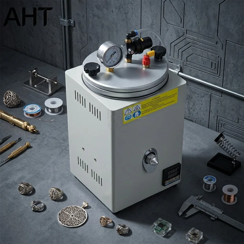 AHT Digital Wax Injection Machine Professional Jewelry Casting Tool Pump Pressure Gauge Precision Control Casting Equipment 8KG