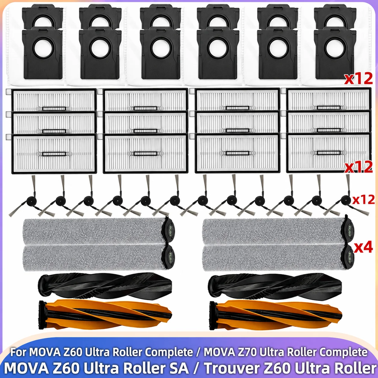 �y�Z�[�����zMOVA Z60 Ultra Roller Complete / MOVA Z60 Ultra Roller SA / Trouver Z60 Ultra Roller Complete / MOVA Z70 Ultra Roller �Ή� �|���@�p�[�c ���C�����[���[ �T�C�h�u���V �o�b�O �t�B���^�[ ���[���[ ���b�v�N���X �A�N�Z�T���[