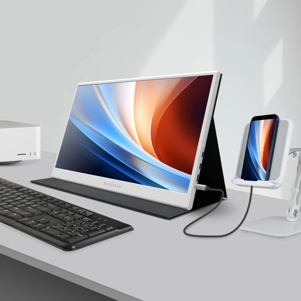 ELECSYNC-شاشة مساعدة مزدوجة محمولة ، مرآة بيضاء Sub DeX ، FHD S15A ، 15 in ، 15 in