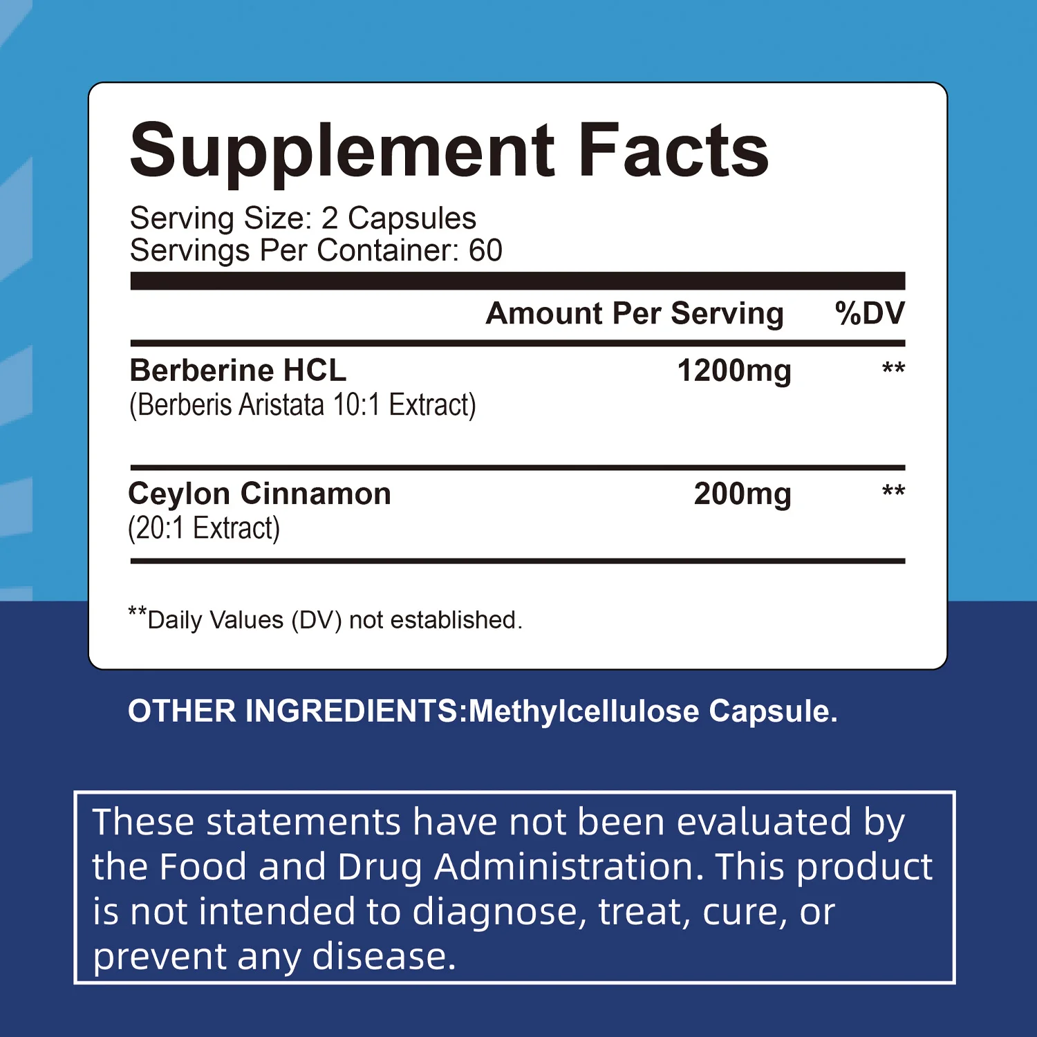 Berberine - with Ceylon Cinnamon - Supports Immune, Gastrointestinal and Heart Health - 120 Capsules