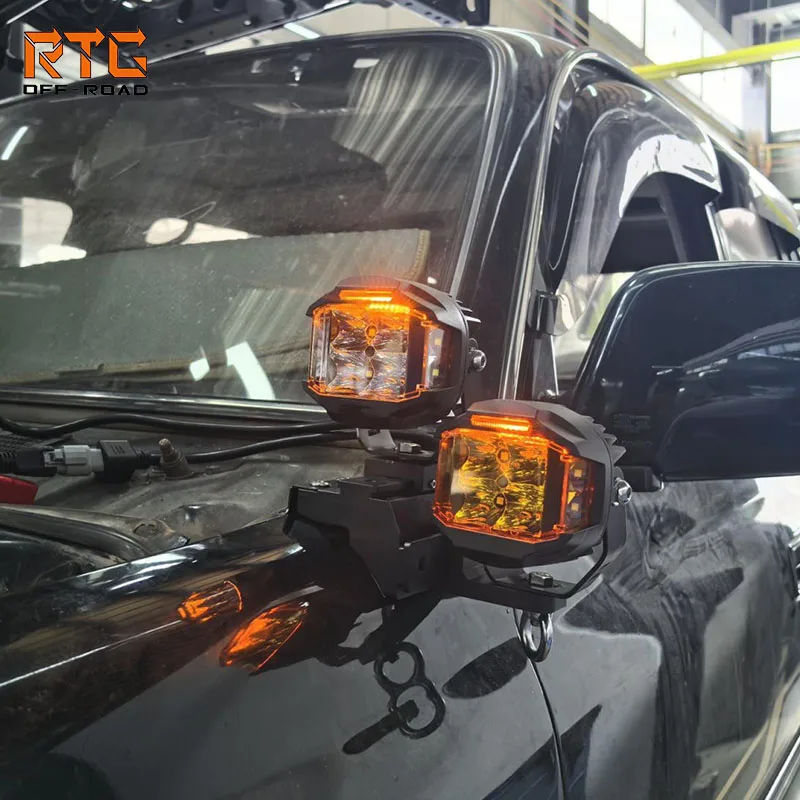 

RTG Mounting Bracket for TOYOTA Land Cruiser LC80 Hood Light Brackets Stable Light Base Hood Light