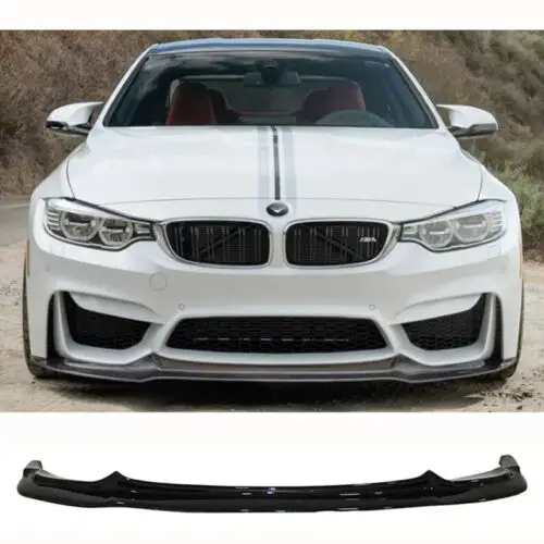 For Bmw F36 M4 Front Bumper Lip Vorstainer Glossy Black Front Splitter Lip 2012-2016 Models - Body Kit Racer Rocker New Bright