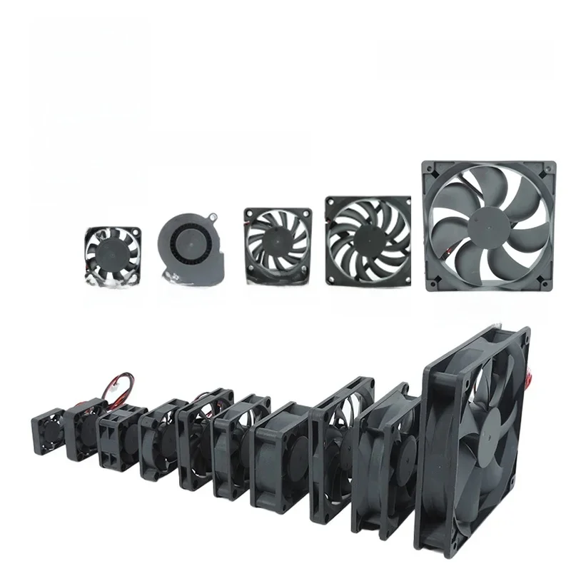 Bezszczotkowy wentylator DC xh2.54 2-pinowy 5V 12V 24V Przemysłowe wentylatory chłodzące z łożyskiem ślizgowym 4/8cm 12cm 25/30/35/40/50*10mm Chłodnica do drukarki 3D — zdjęcie produktu 7