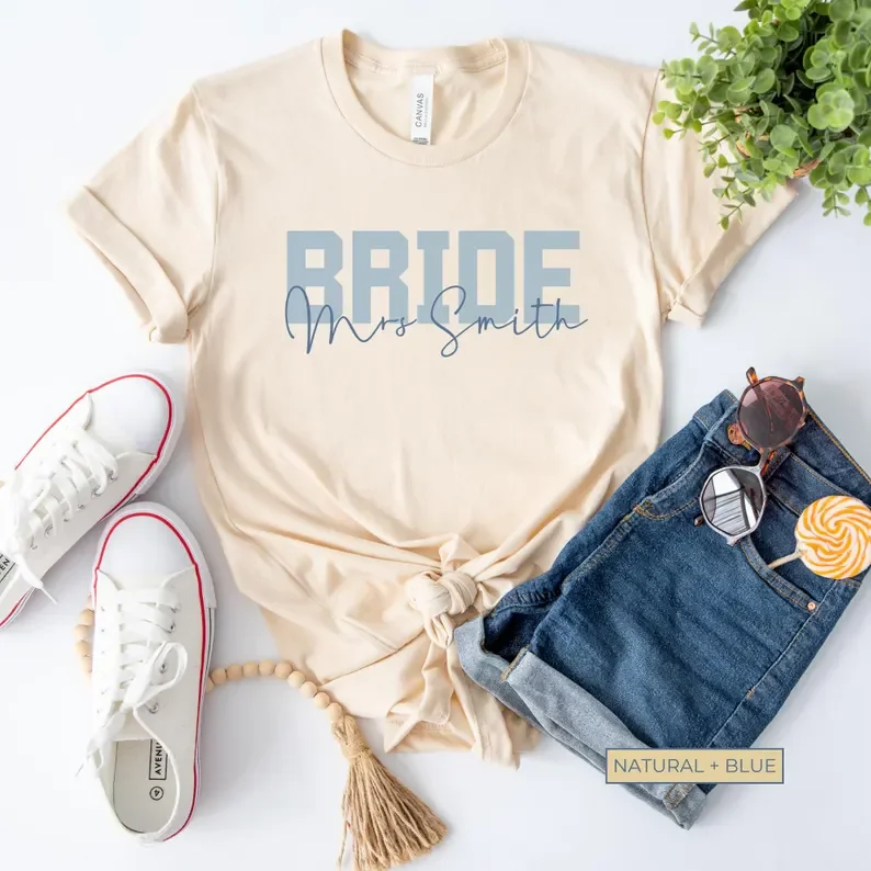 Personalisierte Bachelorette Party Shirts Benutzerdefinierte Name Hens Party Group T-Shirts Hochzeit Brautjungfer Top Bachelorette Weekend Girls