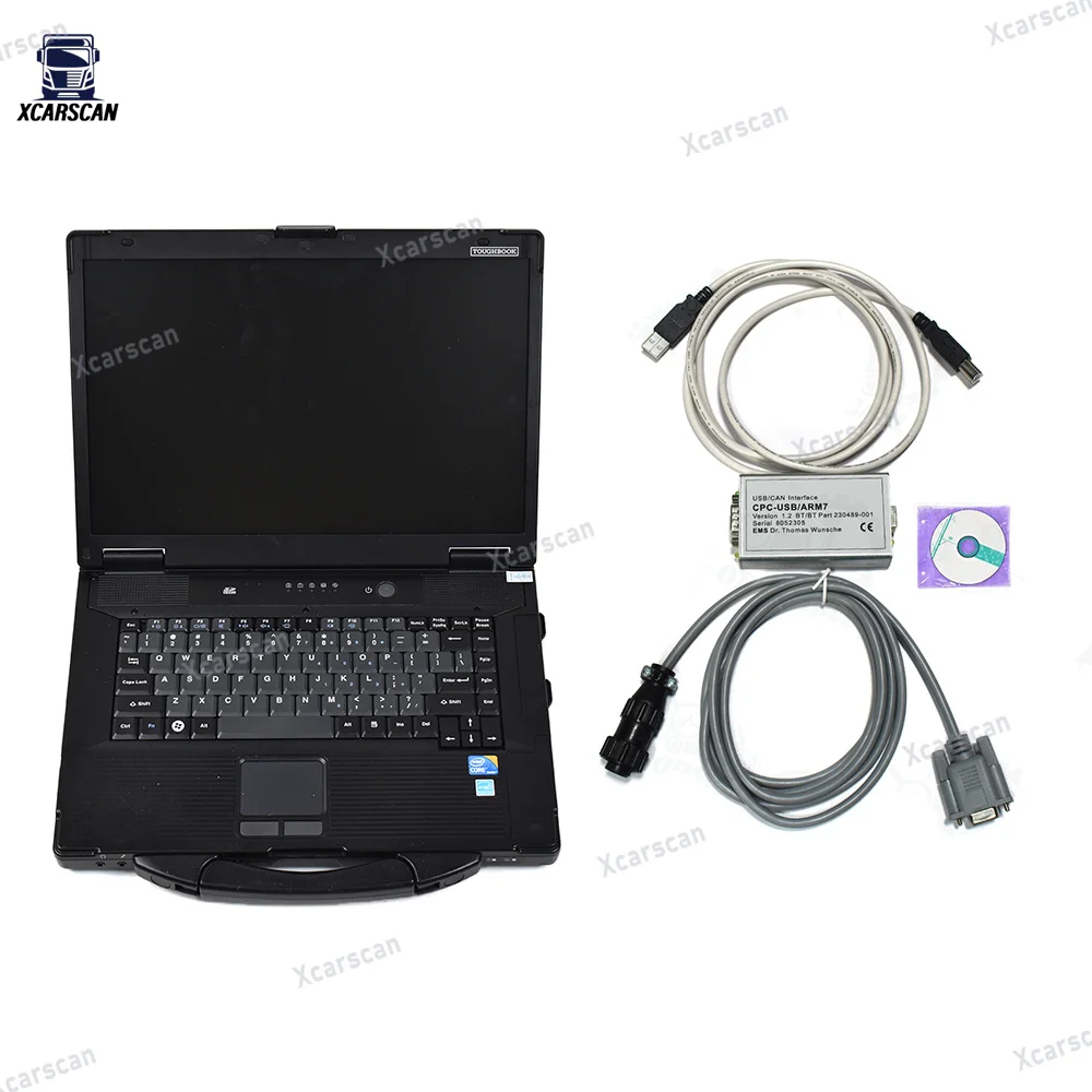 For Toyota BT Canbox CPC USB ARM7 Forklift truck canbox tool CAN Interface Can bus line TruckCom diagnostic tool+CF53 laptop