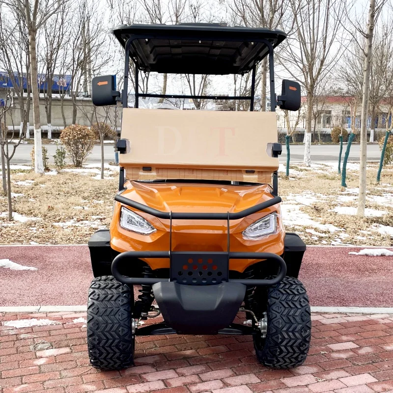 Odm Maatwerk 30% Cap Rijden Ramp Straat Legaal 48/60/72V 4/5/7kw Zonnepaneel Aangedreven 2 + 2 Zitplaatsen Off-Road Elektrische Golfkar