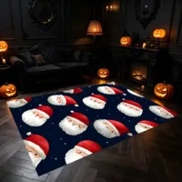 Cute Velvet Santa Claus 2D Rug, Perfect for Living Room and Bedroom, Adding a Festive Touch to Your Autumn and Winter Spaces. 3