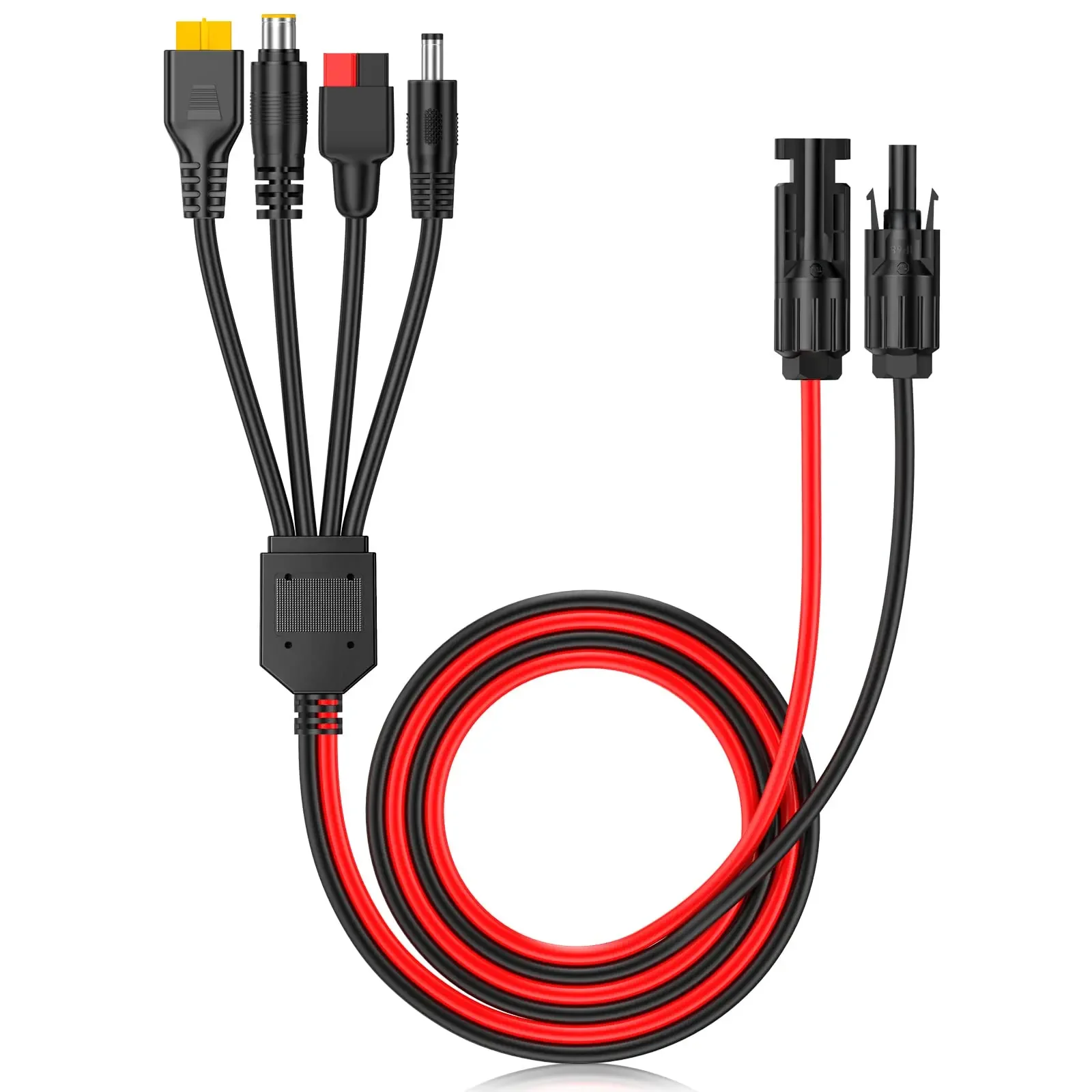 Rozgałęźnik kabla przedłużającego złącza panelu słonecznego 4 w 1 kompatybilny ze złączem Anderson Adapter DC Wtyczka zasilania XT60 Złącze żeńskie — zdjęcie 2