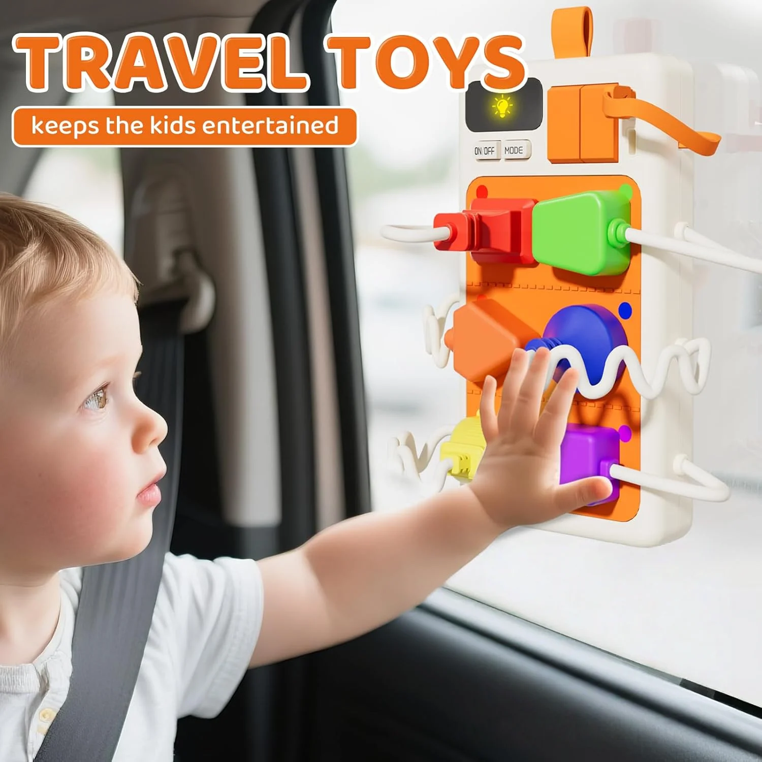 Brinquedos sensoriais montessori, tomada, brinquedo de placa ocupada com luz e sons, formato de cor correspondente, presentes para crianças, meninos e meninas