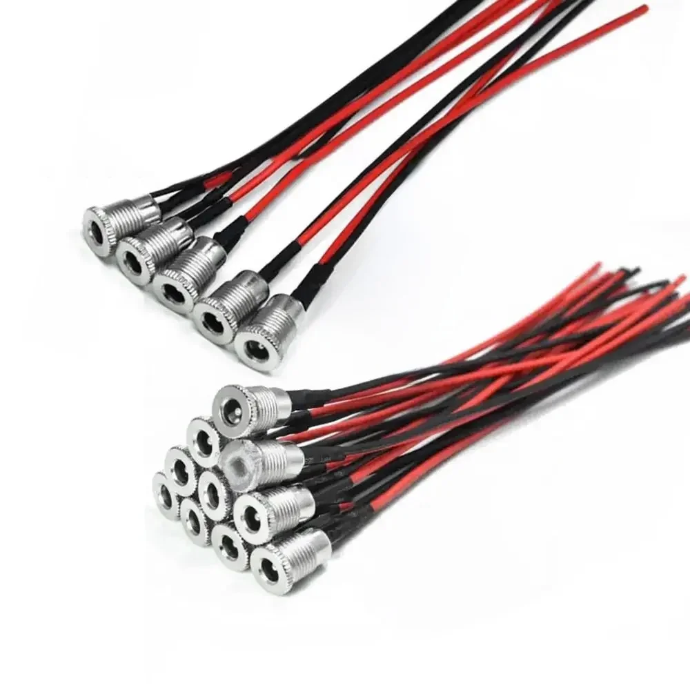 Connecteur d'alimentation filaire mâle et femelle, courant élevé, tout métal, câble, 5.5x2.1mm, 5.5x2.5mm