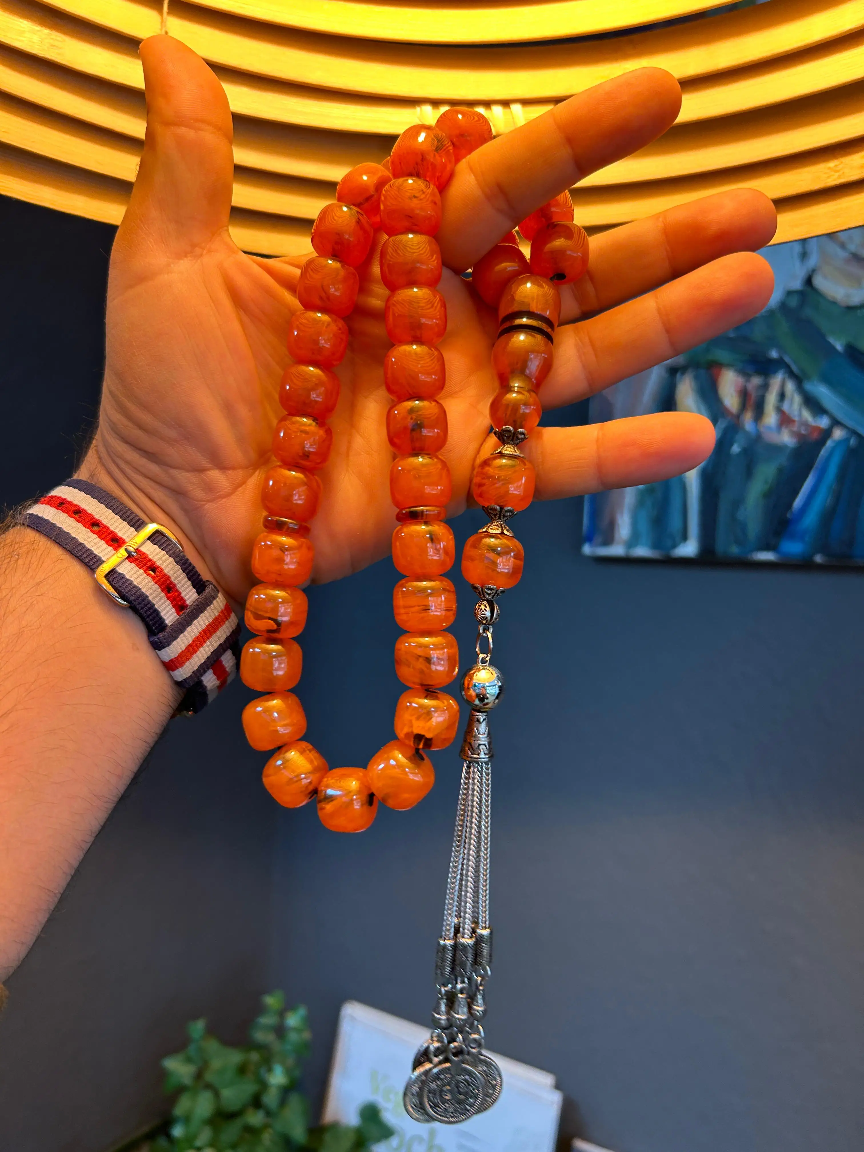 

Bakelite Ottoman Rare Faturan German Amber Sandalous Misbaha Prayerbeads Rosary Tasbih Tesbih İslam Subha T33